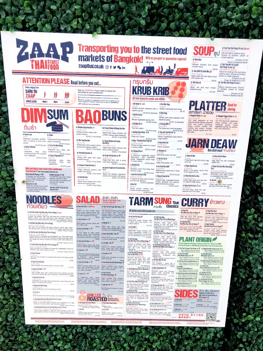 Menu Zaap Thai Street Food Headingley-4