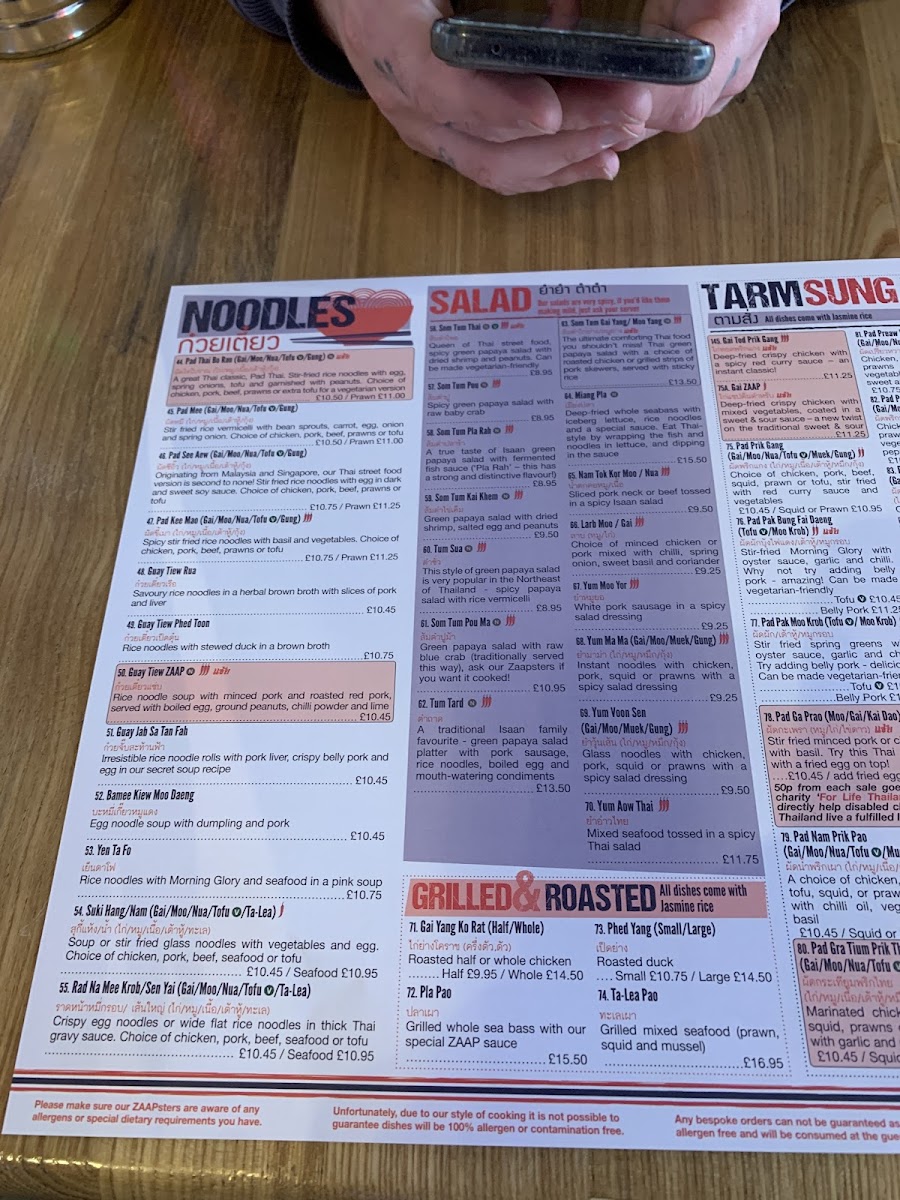Menu Zaap Thai Street Food Headingley-9