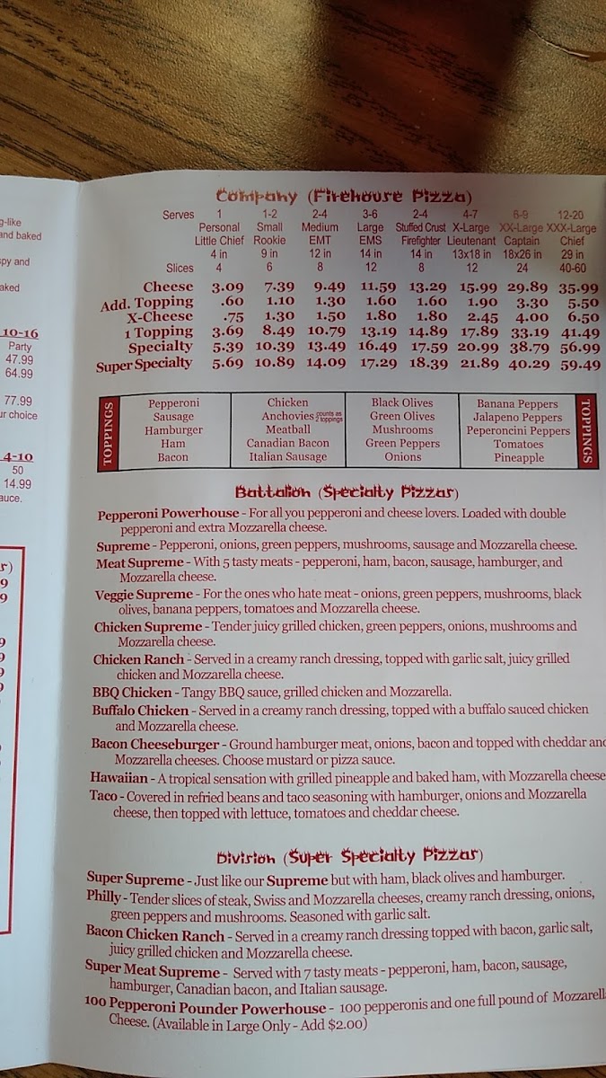 Menu Zach & Dani’S Firehouse Pizza-3