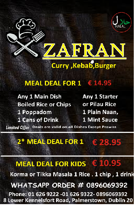 Menu Zafran Pakistan Indian Restaurant And Kebab House-8