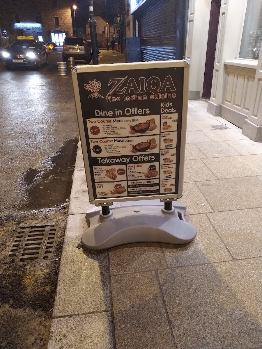 Menu Zaiqa Restaurant Roscommon-1