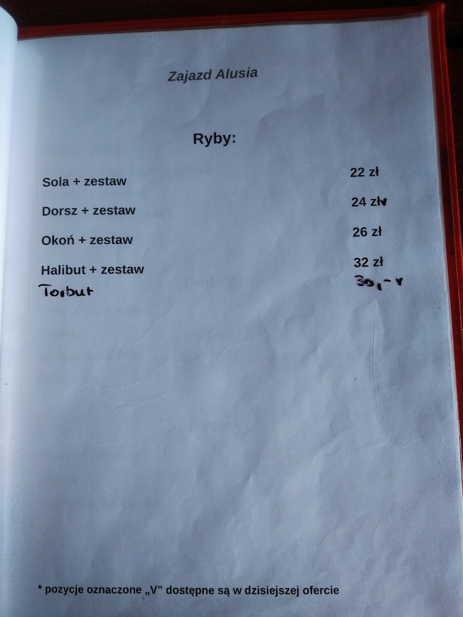 Menu Zajazd Alusia-7