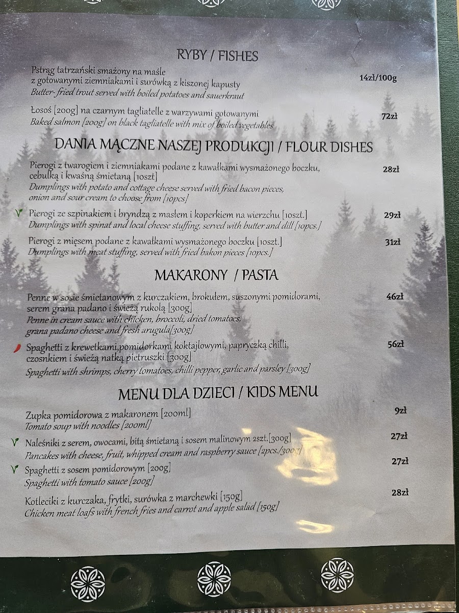 Menu Zakopiańskie Smaki-1