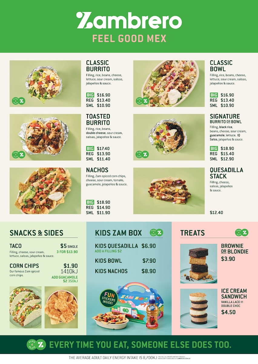 Menu Zambrero North Lakes-1