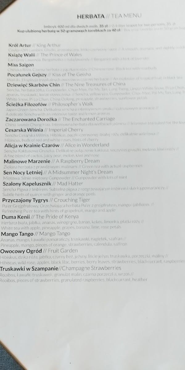 Menu Zamek Sarny - Café Scharfeneck-5
