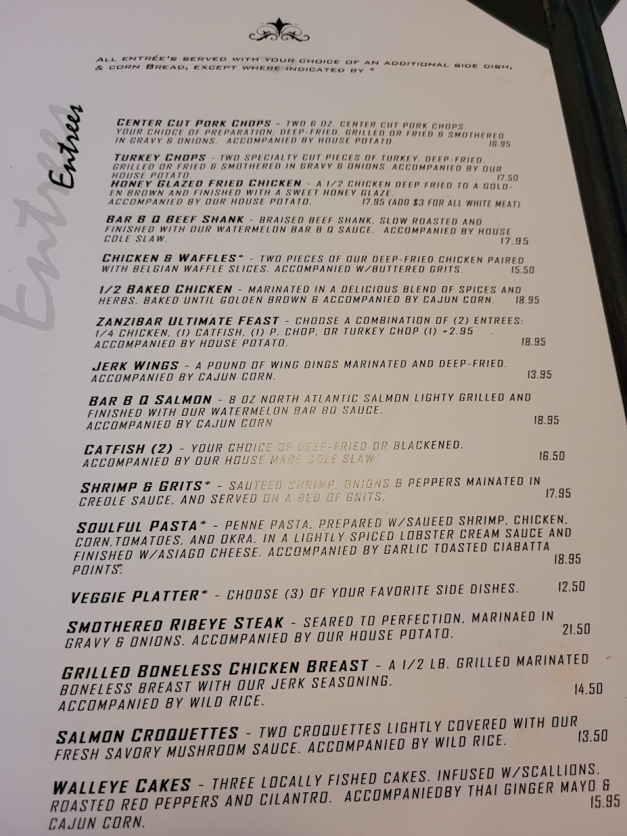 Menu Zanzibar Soul Fusion-10