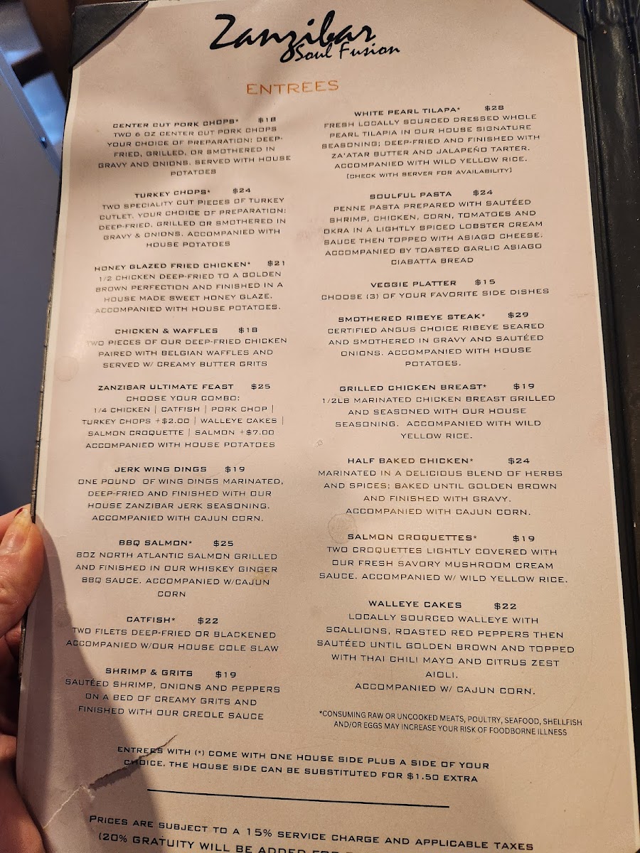 Menu Zanzibar Soul Fusion-5