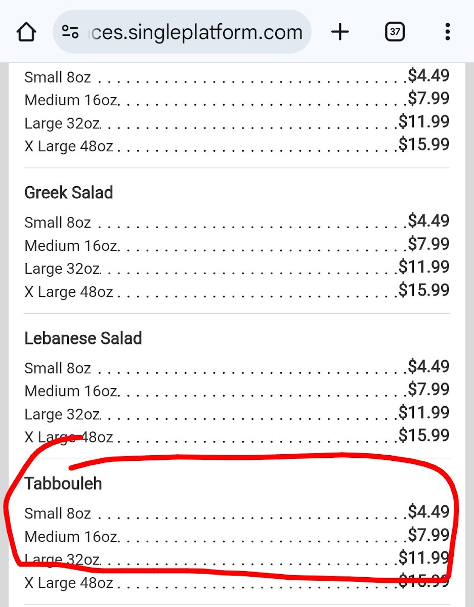 Menu Zara's Mediterranean Kitchen On Rayford Road-1