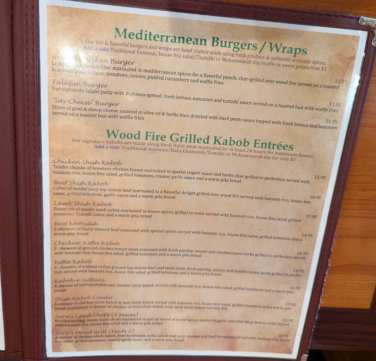 Menu Zara's Mediterranean Kitchen On Rayford Road-8