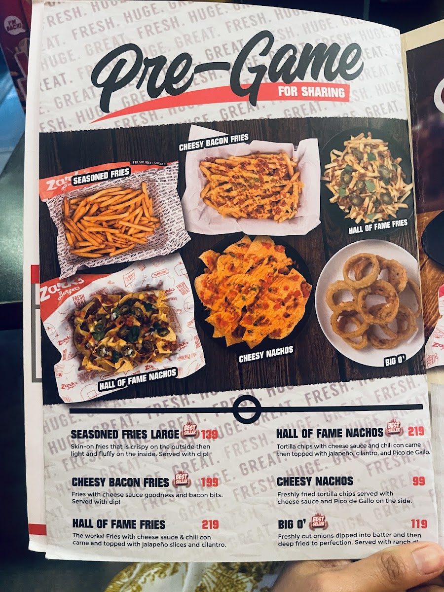 Menu Zark's Burgers - Fiesta Carnival Araneta City-10