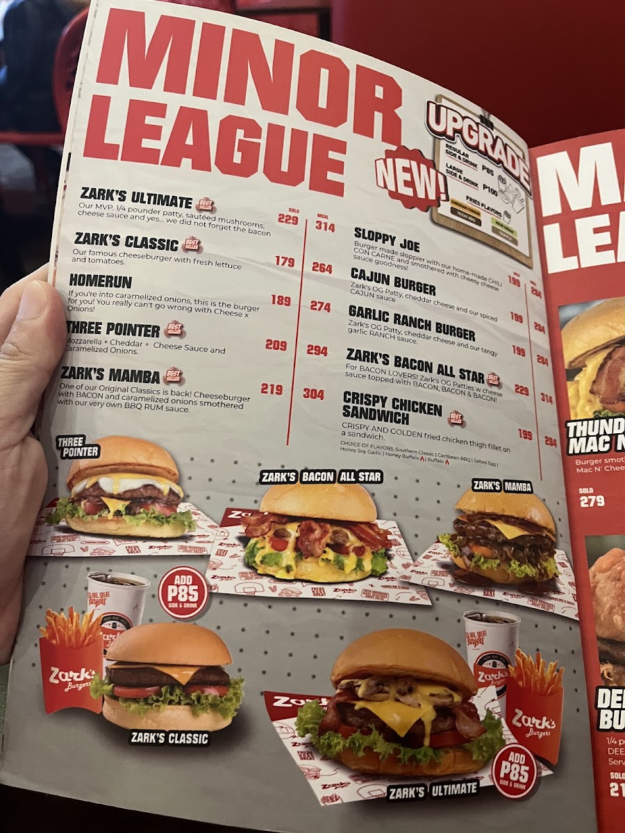 Menu Zark's Burgers - Fiesta Carnival Araneta City-2