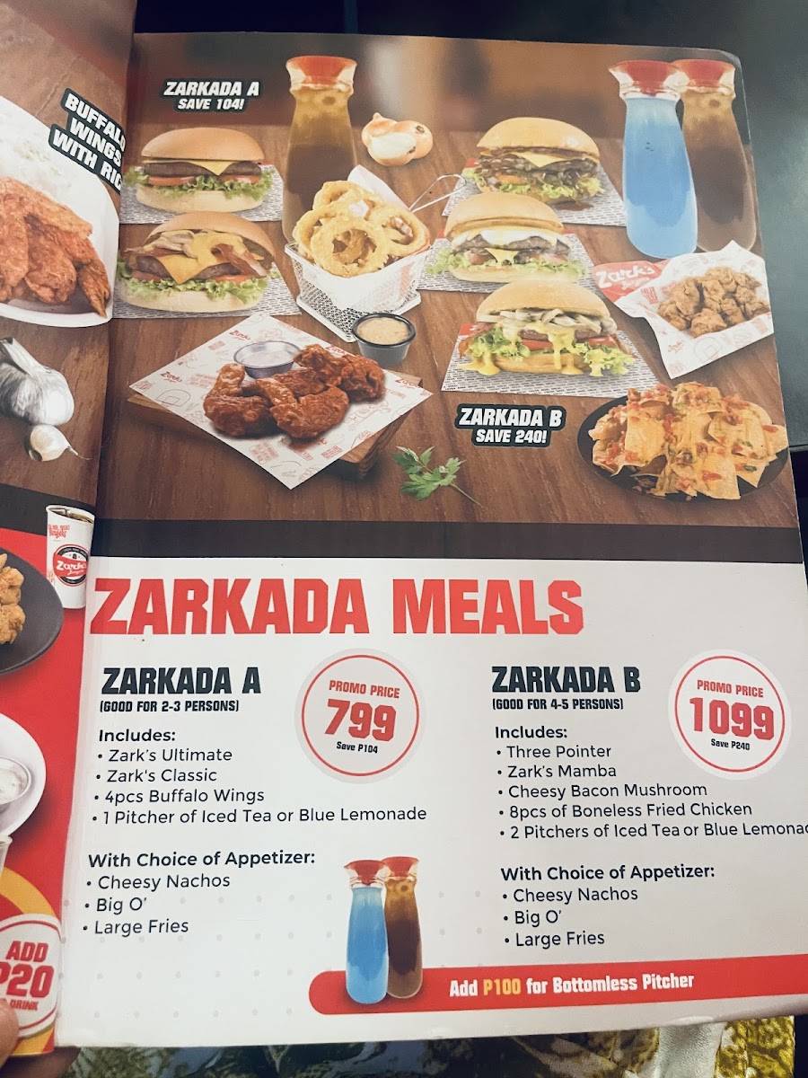 Menu Zark's Burgers - Fiesta Carnival Araneta City-5
