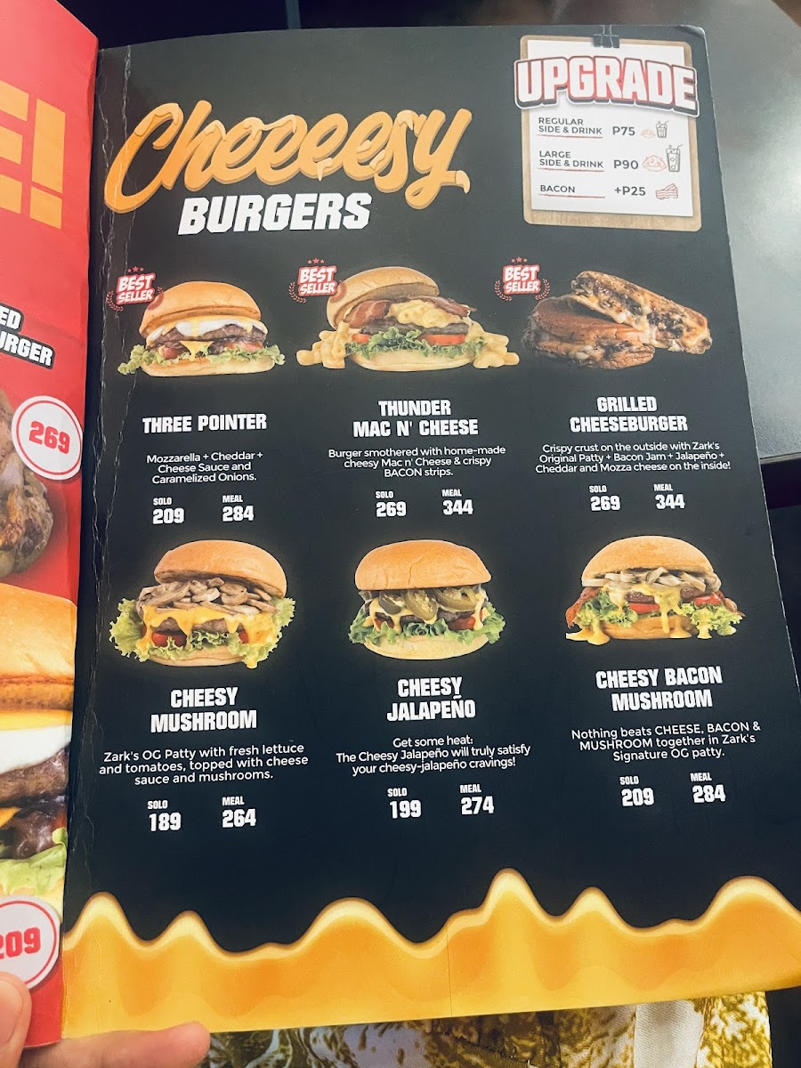 Menu Zark's Burgers - Fiesta Carnival Araneta City-7