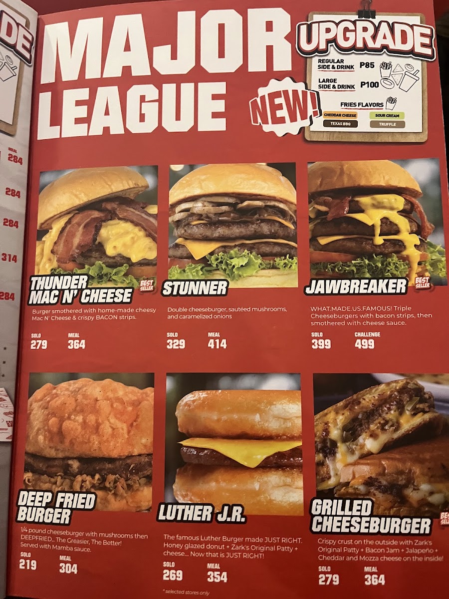 Menu Zark's Burgers - Fiesta Carnival Araneta City-9