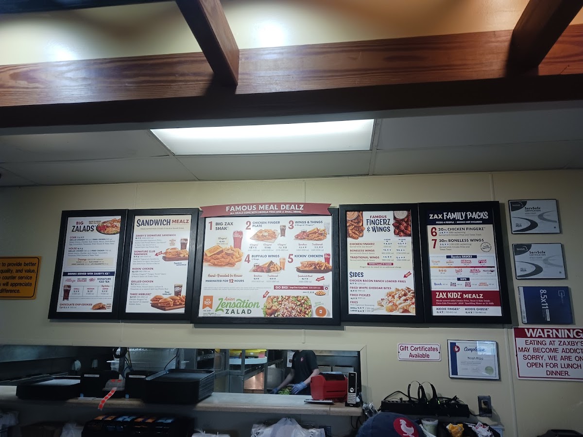 Menu Zaxby's Chicken Fingers & Buffalo Wings Ocala-2