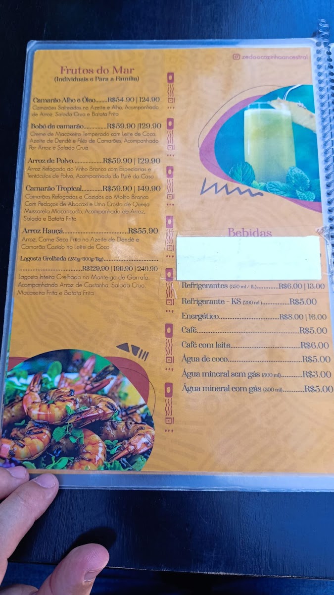 Menu Zé Do Ó-Cozinha Ancestral /porto De Galinhas-3
