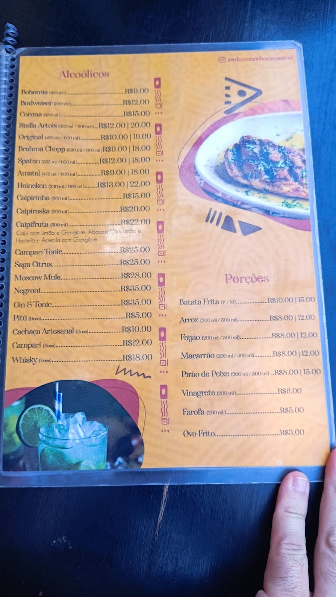 Menu Zé Do Ó-Cozinha Ancestral /porto De Galinhas-4
