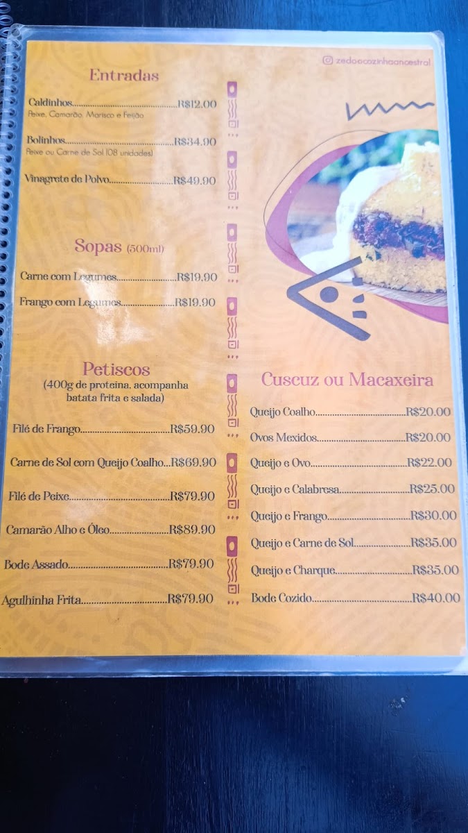Menu Zé Do Ó-Cozinha Ancestral /porto De Galinhas-8