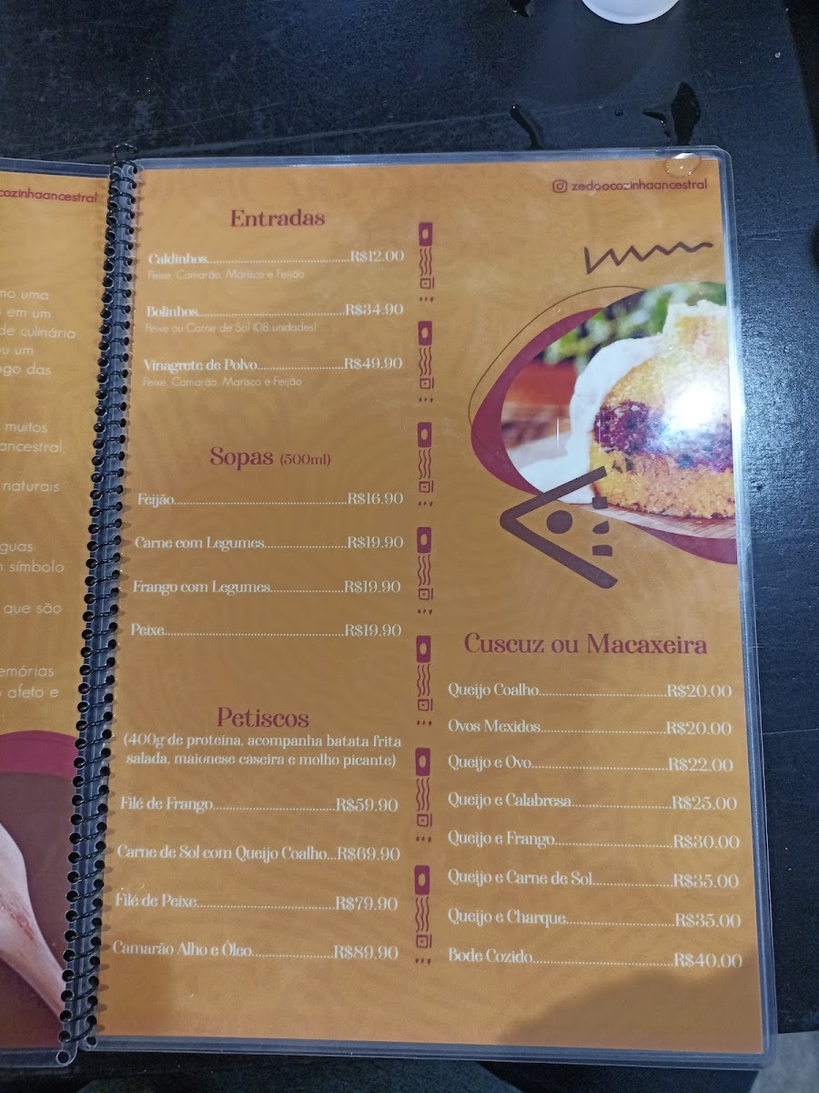 Menu Zé Do Ó-Cozinha Ancestral /porto De Galinhas-9