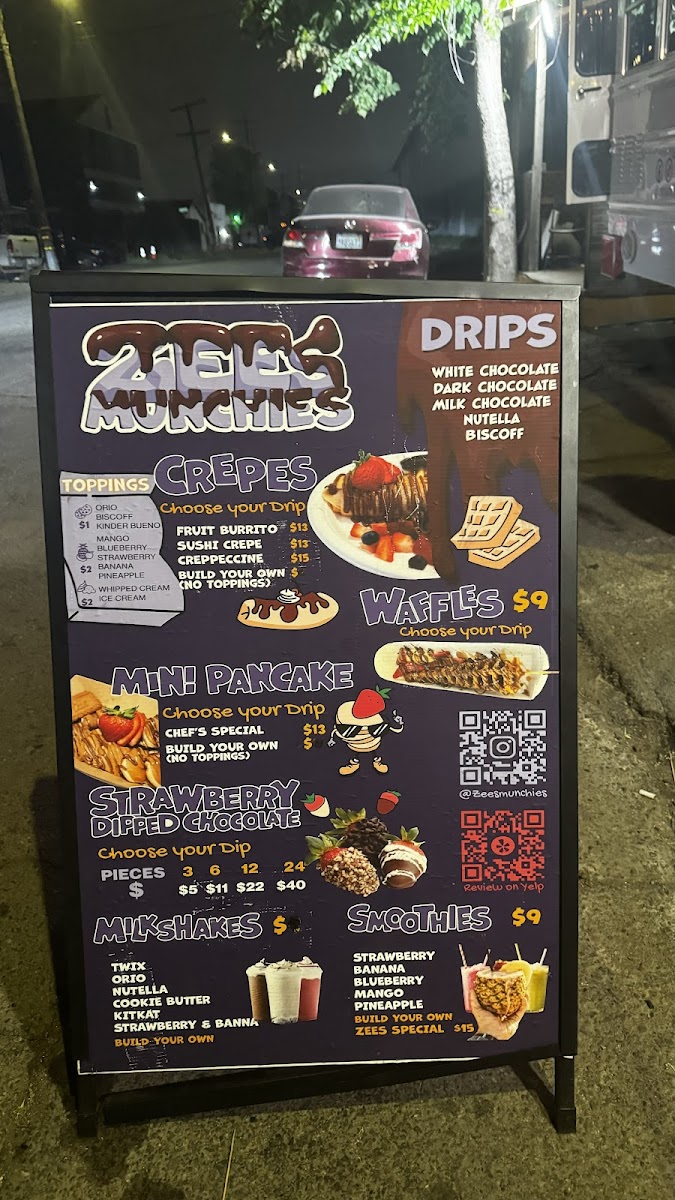 Menu Zees Munchies Truck-1