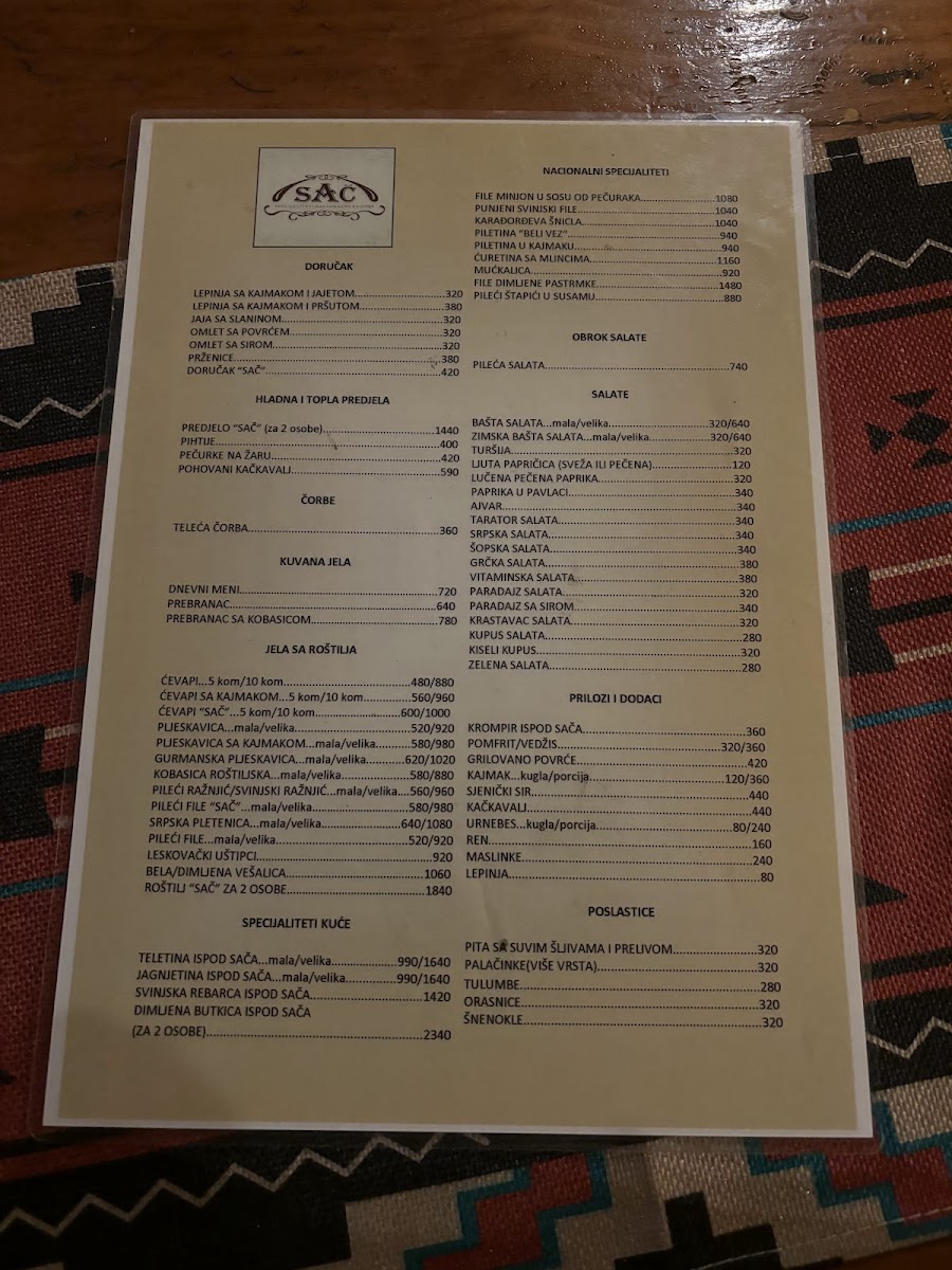 Menu Zemun Synagogue-2