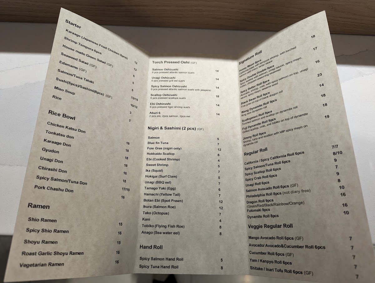 Menu Zen Kyoto - Bay Adelaide Centre-2