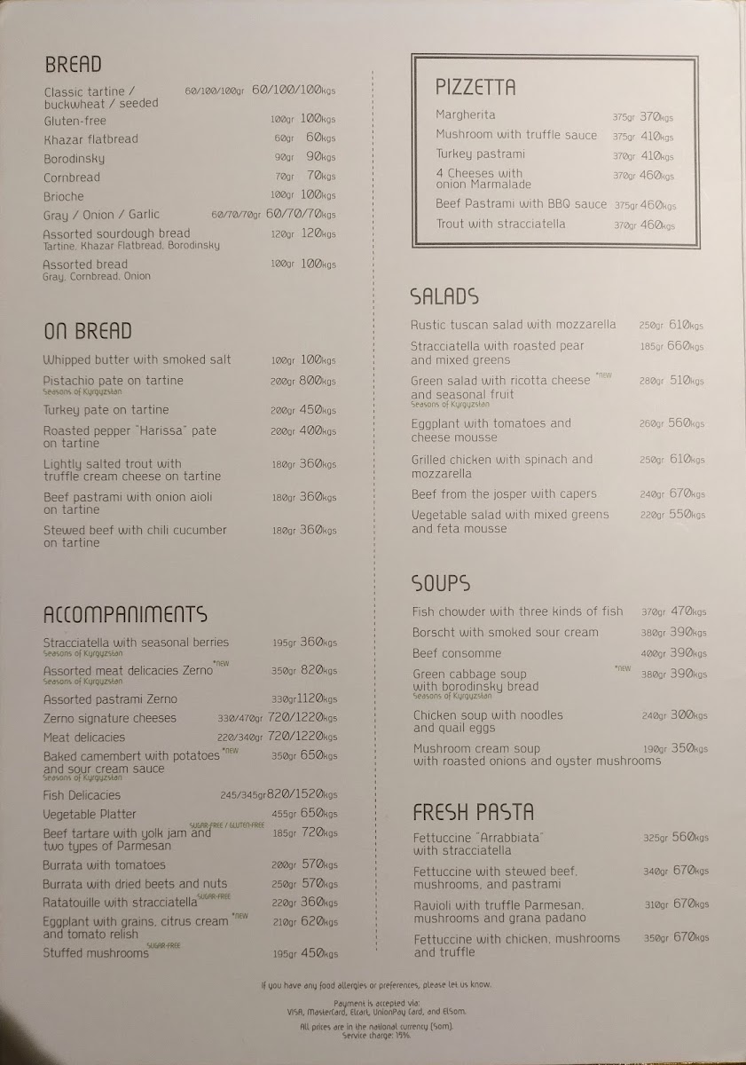 Menu Zerno-3