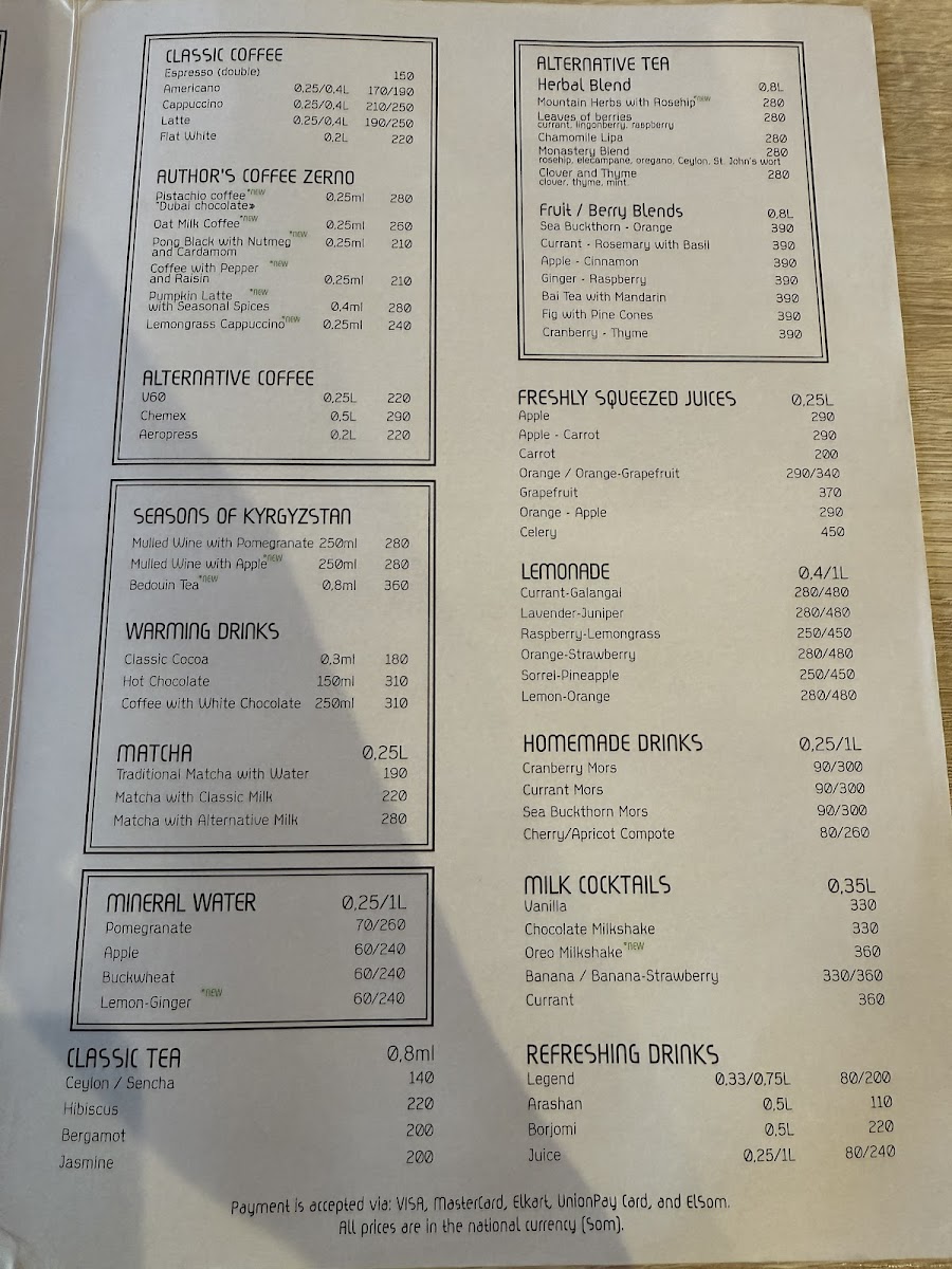 Menu Zerno-4