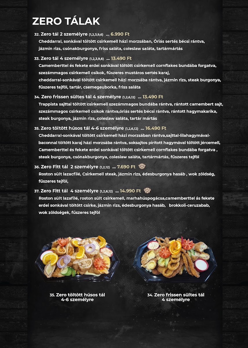 Menu Zero Bistro & Bar-1