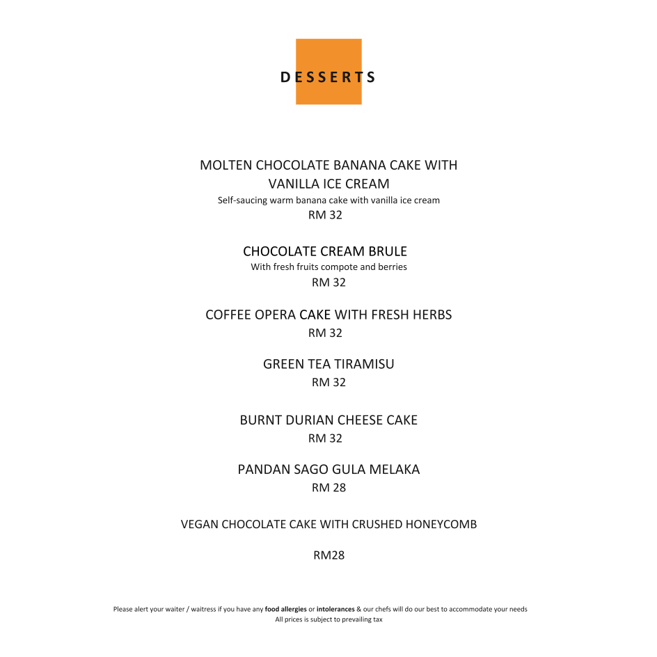Menu Zest Restaurant - Putrajaya Marriott Hotel Buffet-5