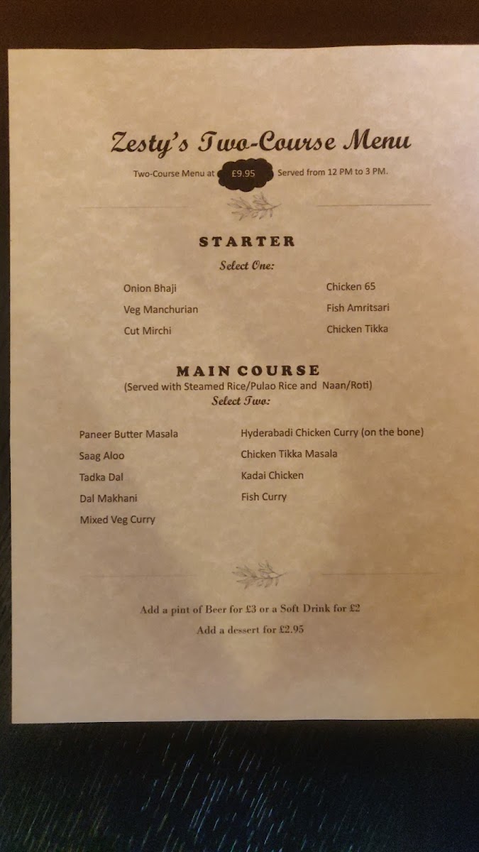 Menu Zesty Flavours-3