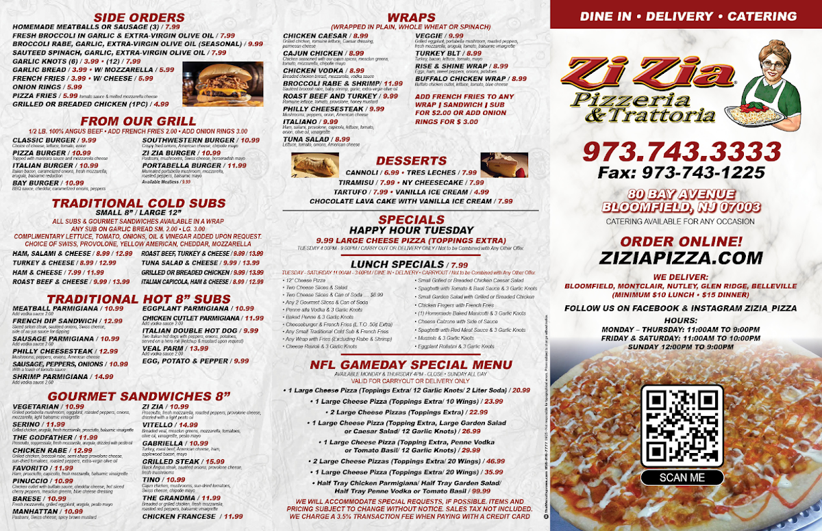 Menu Zi Zia Pizzeria & Trattoria-1