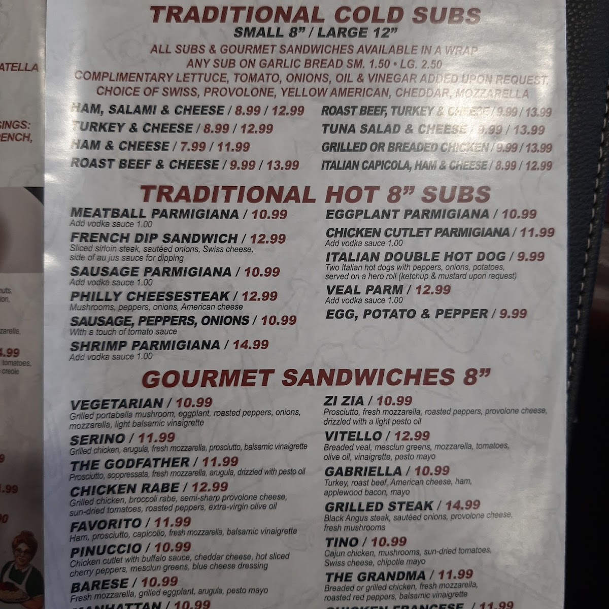 Menu Zi Zia Pizzeria & Trattoria-10