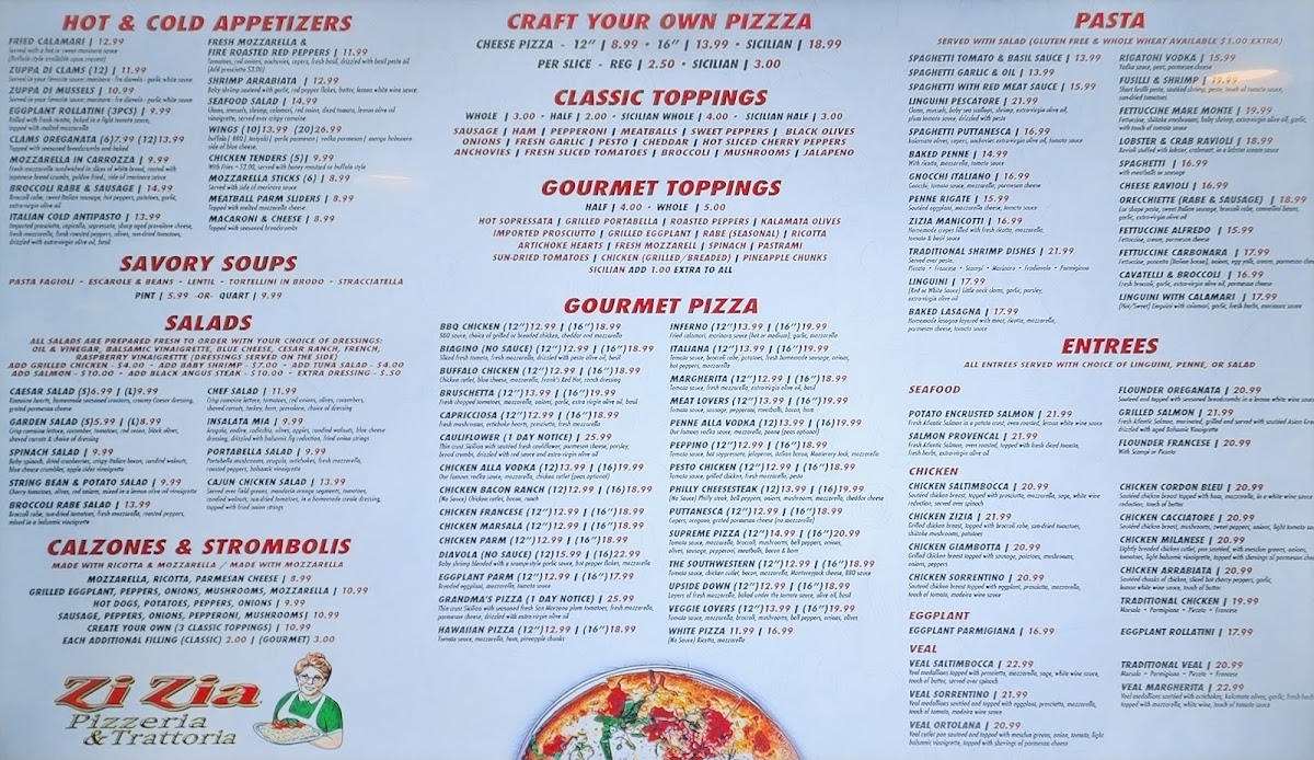 Menu Zi Zia Pizzeria & Trattoria-2