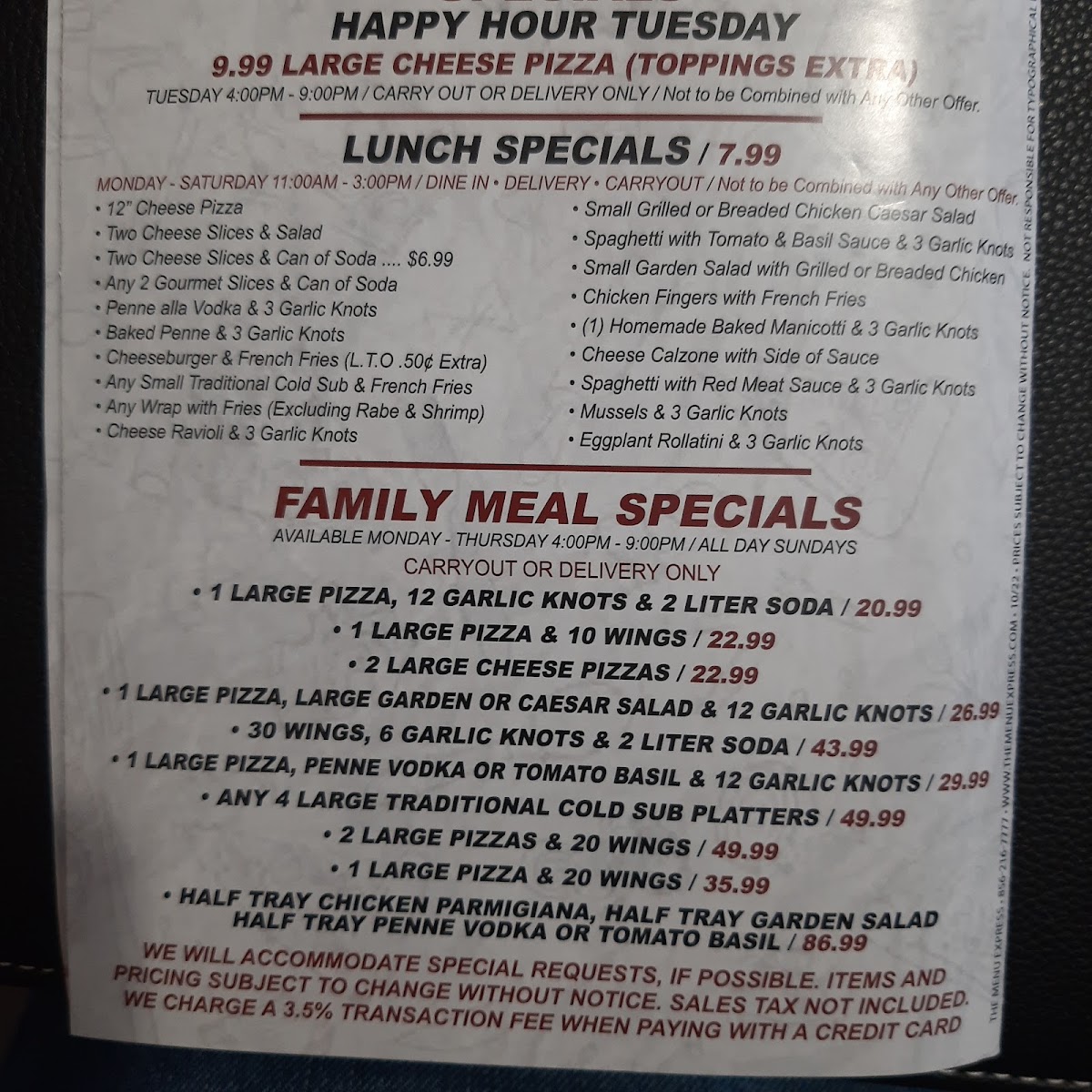 Menu Zi Zia Pizzeria & Trattoria-5