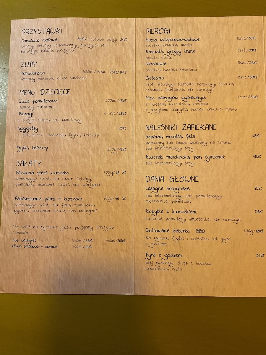 Menu Zielona Antresola-1