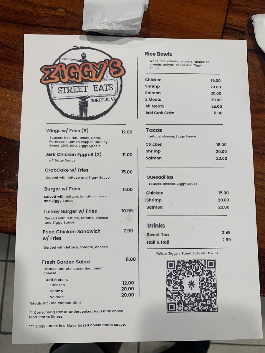 Menu Ziggy's Street Eats-1