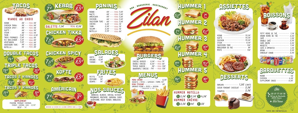 Menu Zilan - Kebab/bar/restaurant-2