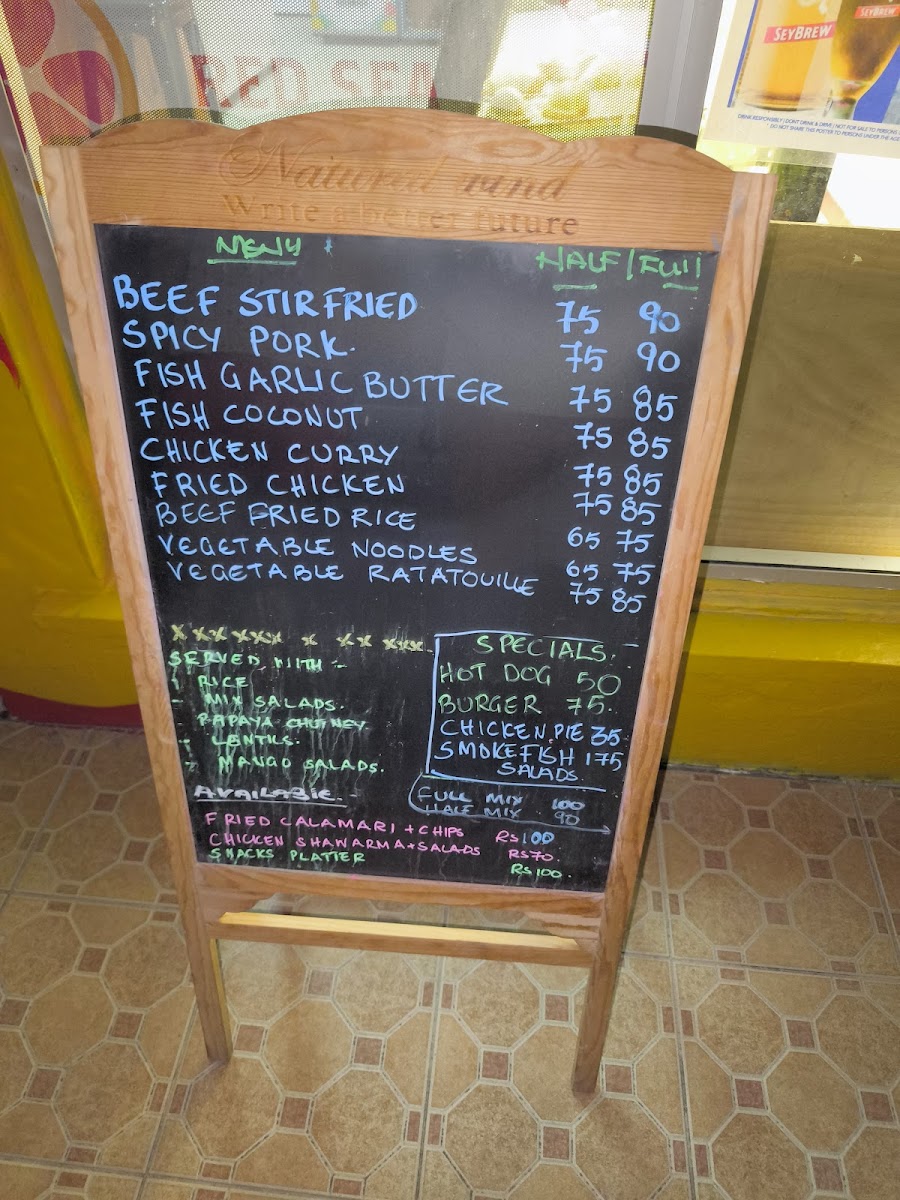 Menu Zilwa Reggae Bar Cafeteria Take Away-3