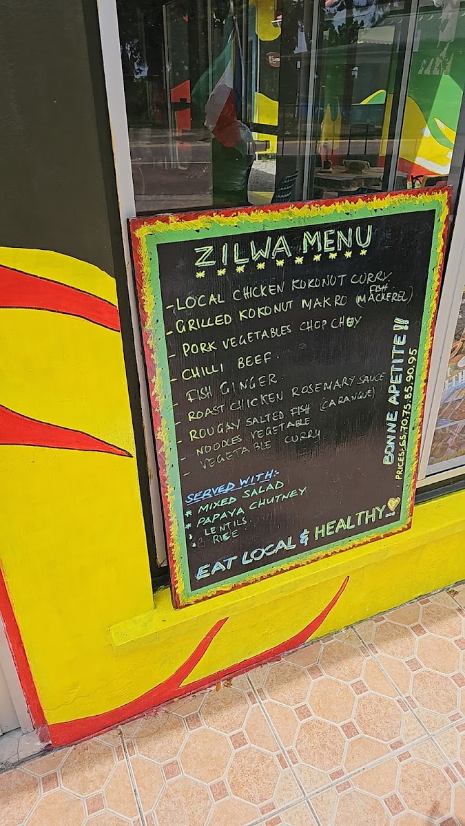 Menu Zilwa Reggae Bar Cafeteria Take Away-8
