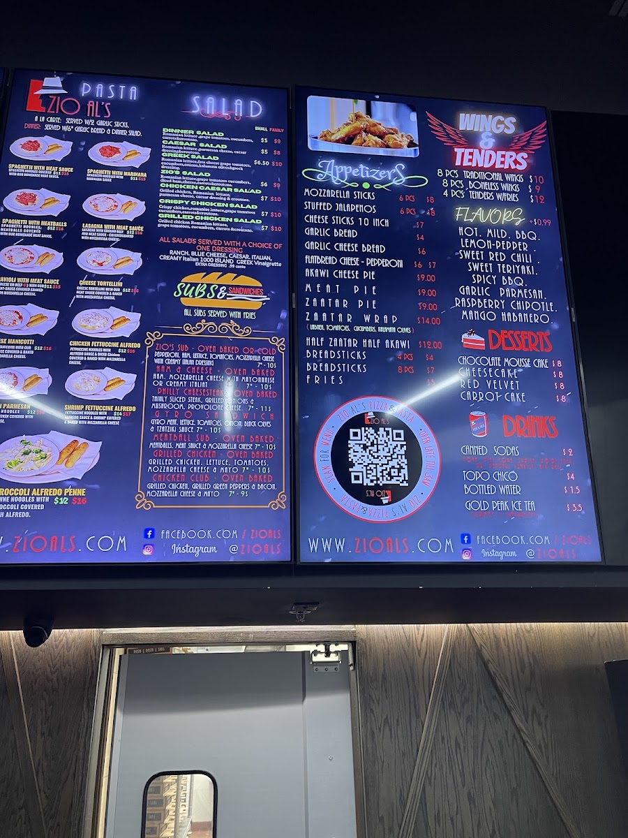 Menu Zio Al’S Pizza & Pasta - Mckinney-3