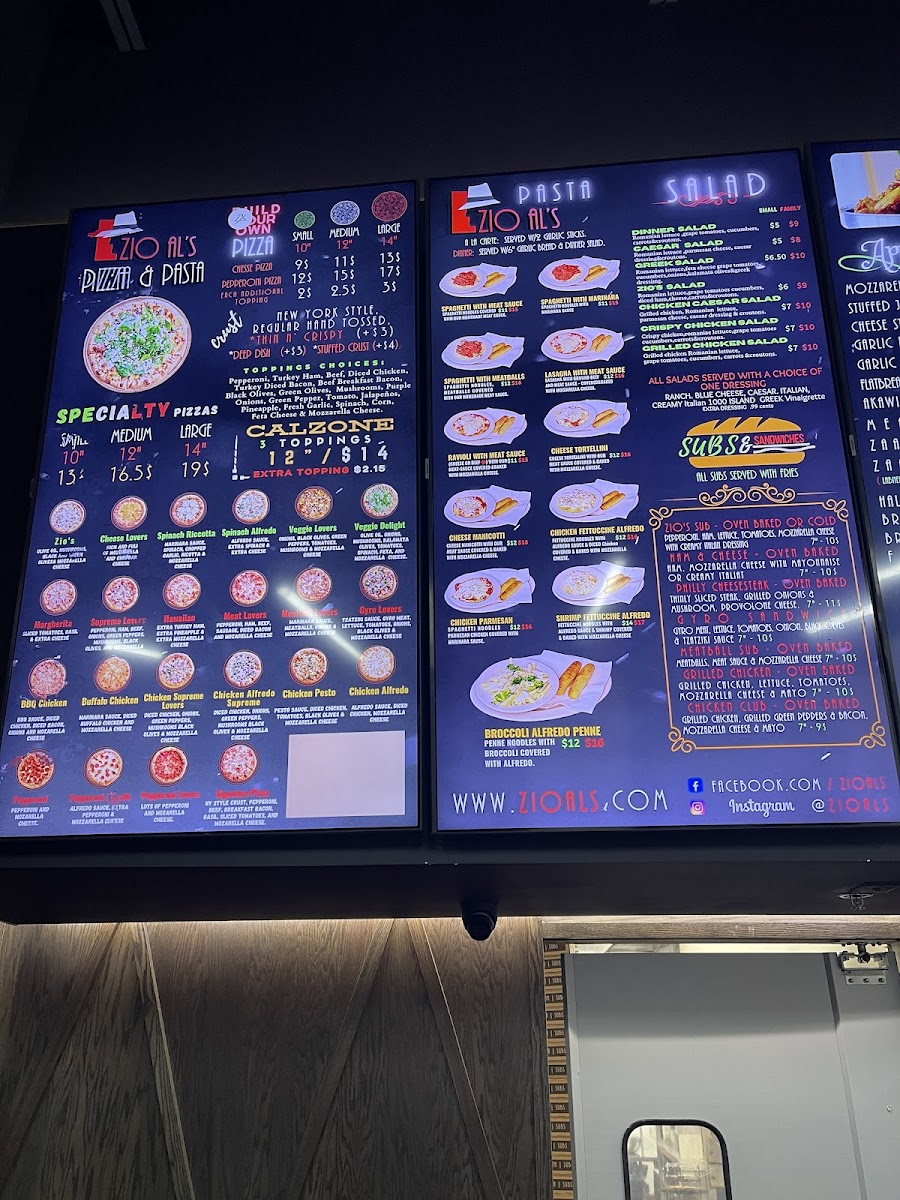 Menu Zio Al’S Pizza & Pasta - Mckinney-4