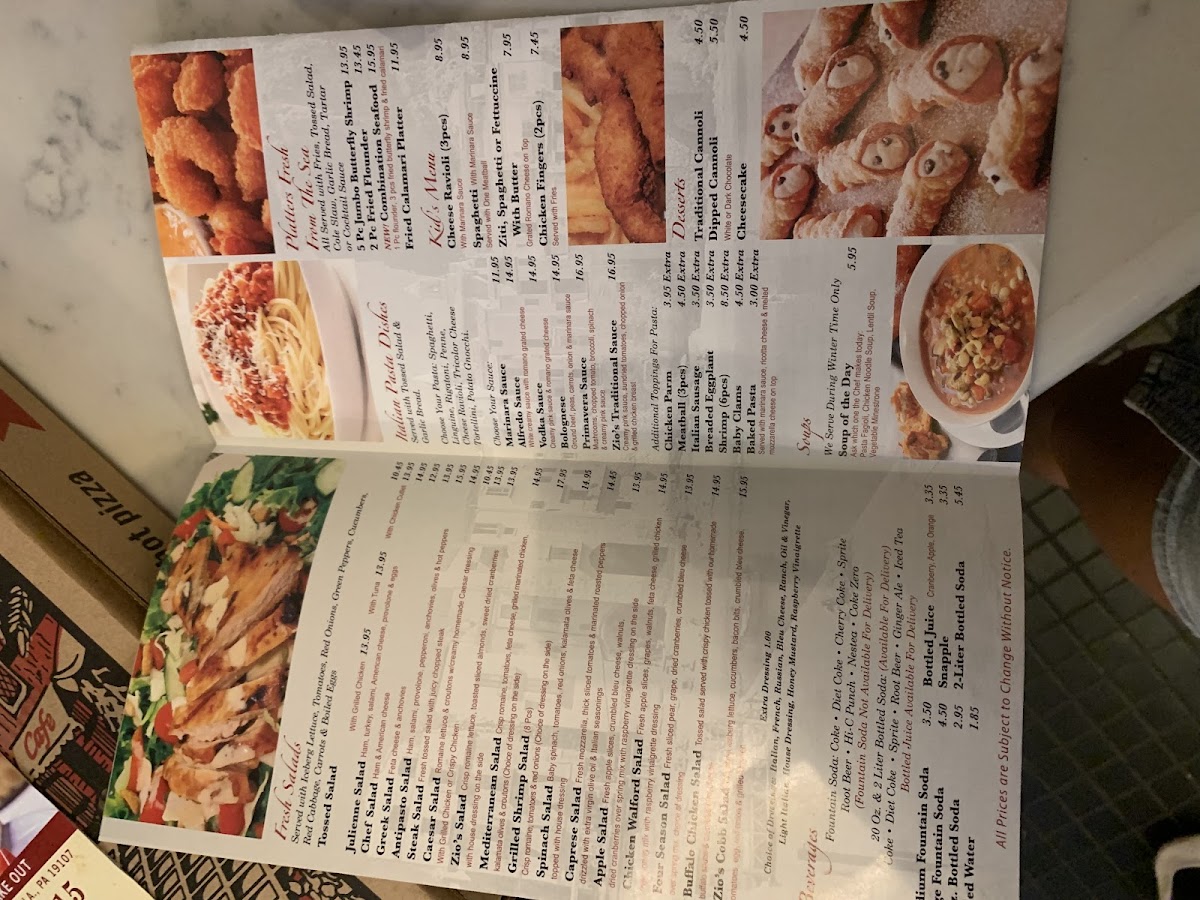 Menu Zio's Brick Oven Pizza-10