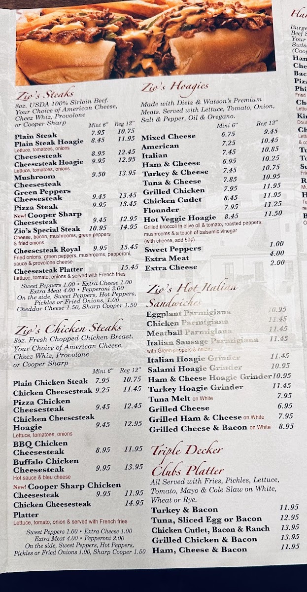 Menu Zio's Brick Oven Pizza-2