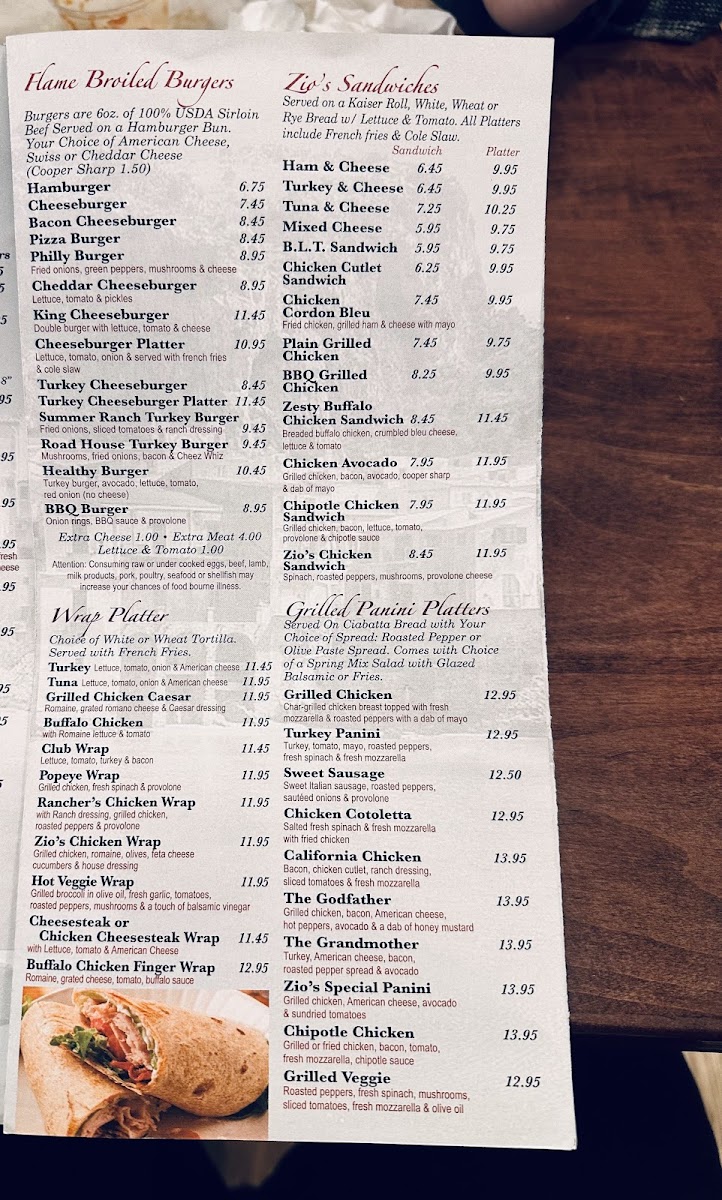 Menu Zio's Brick Oven Pizza-6