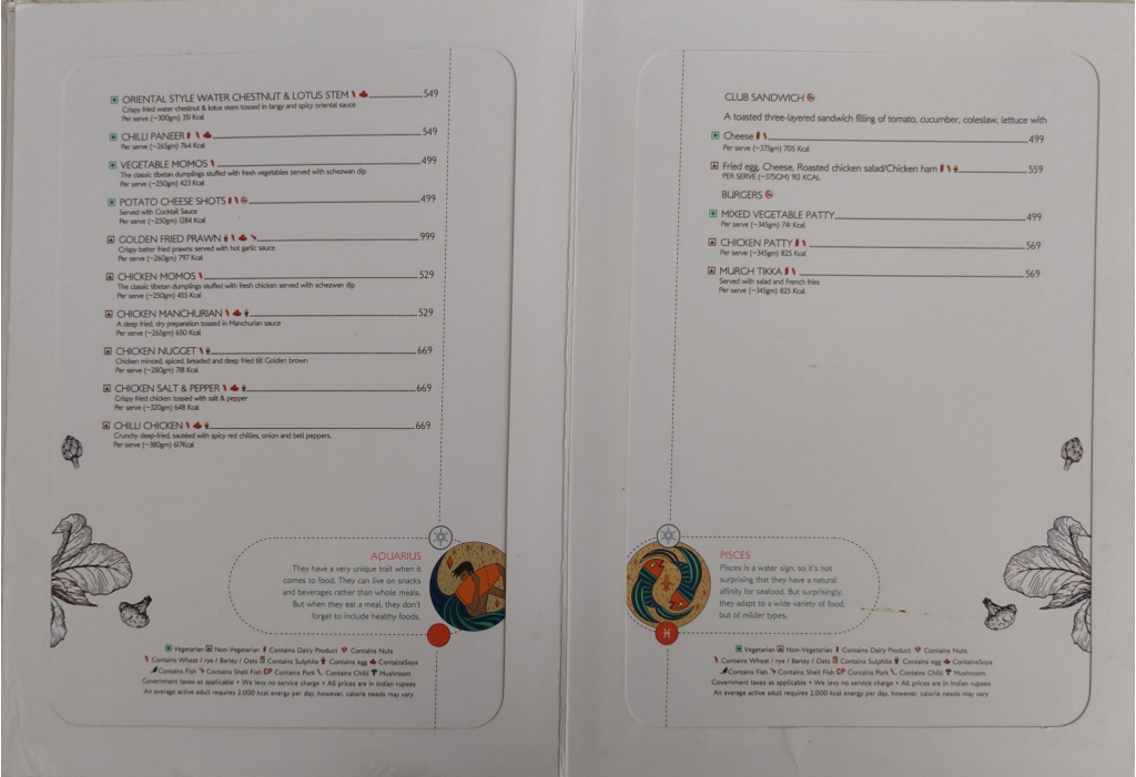 Menu Zodiac-6