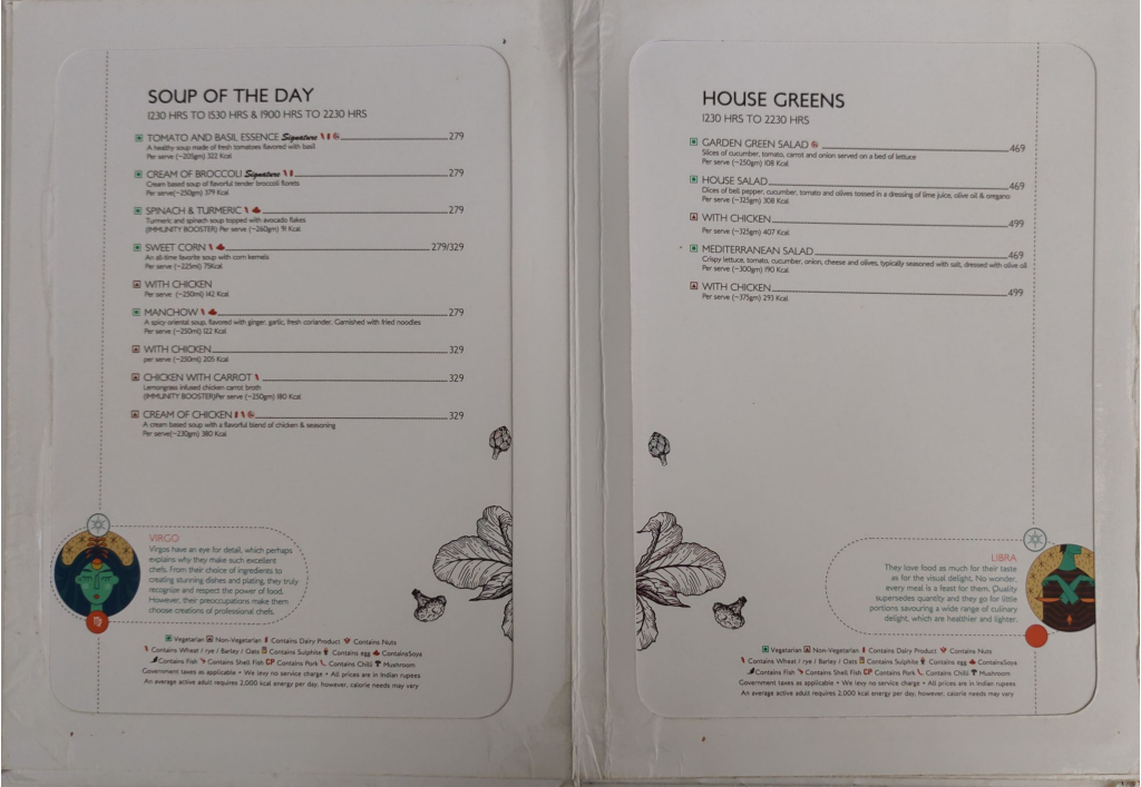 Menu Zodiac-7