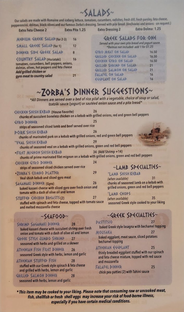 Menu Zorba The Greek-7