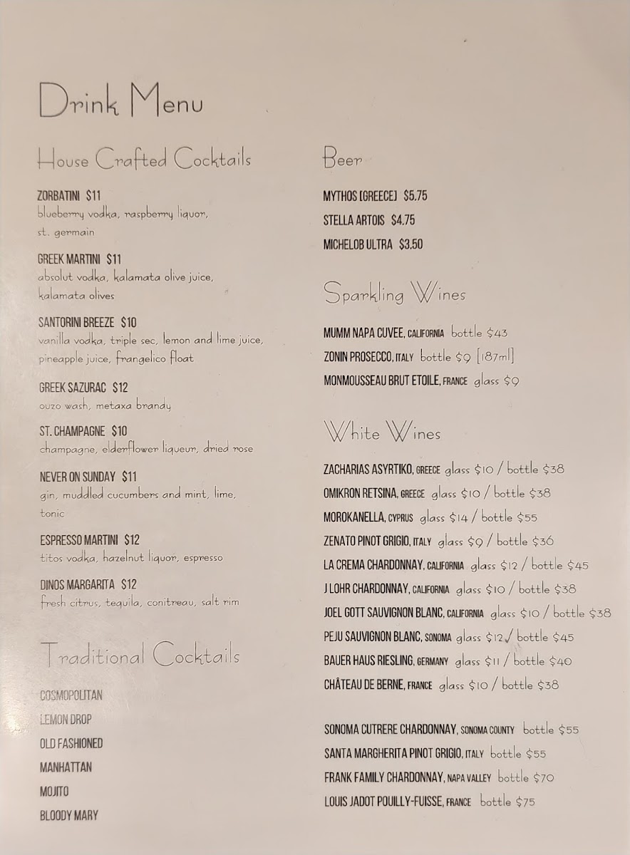 Menu Zorba's Greek Bistro-2