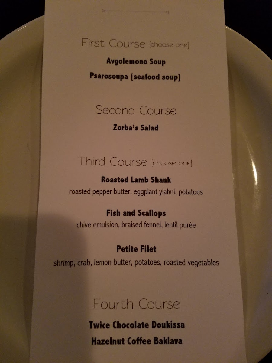 Menu Zorba's Greek Bistro-5